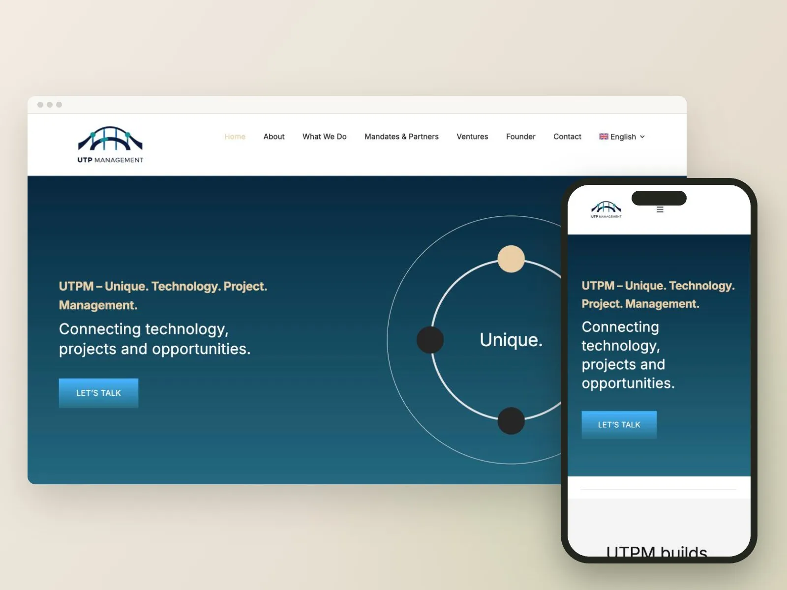 Web stranica UTP Management
